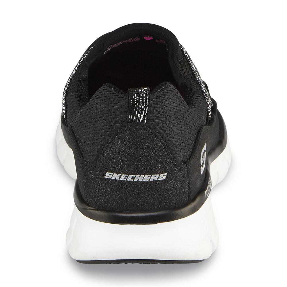 Skechers Women's Sparkle And Shine Black/Silver Sneaker