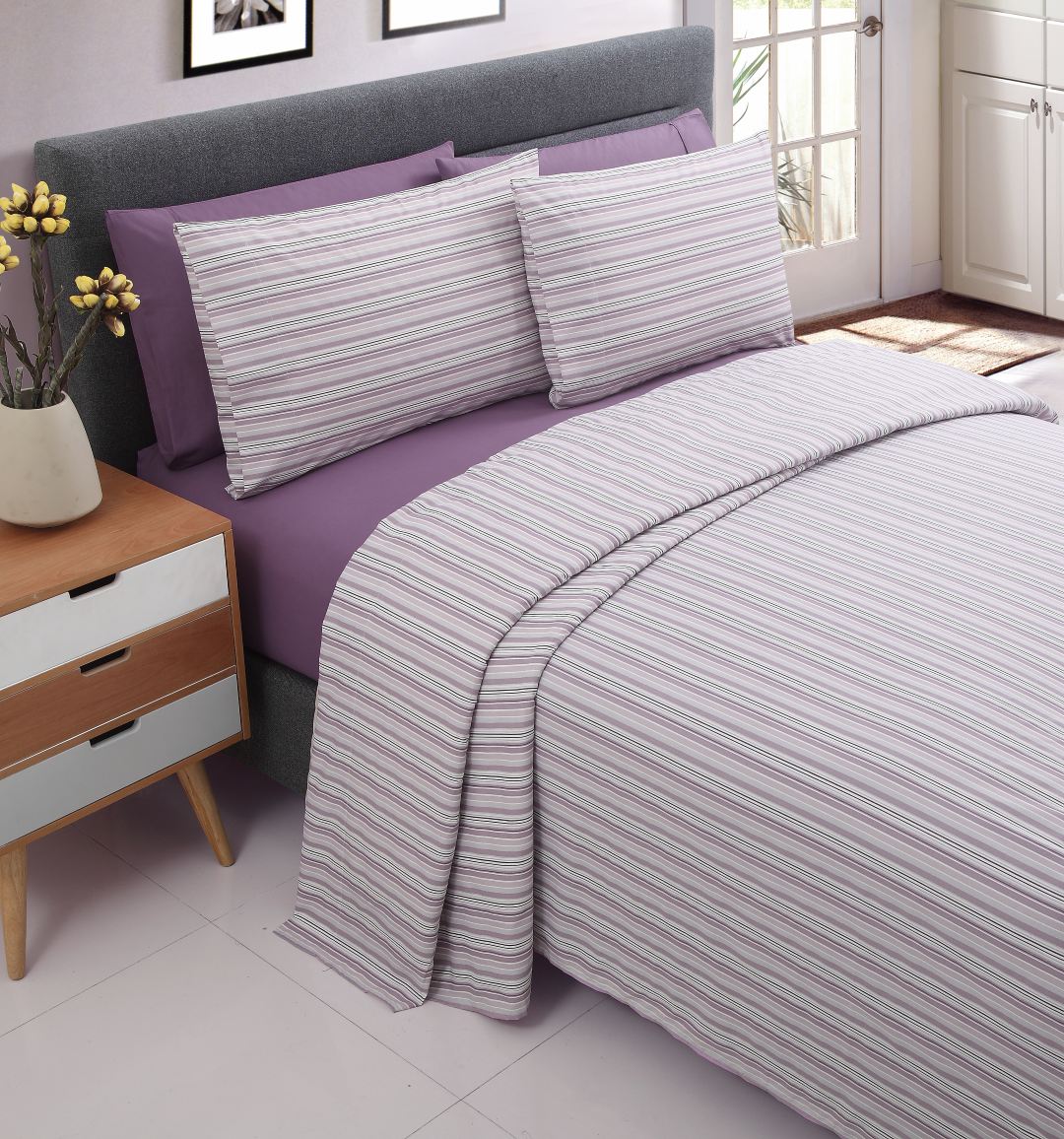 VCNY Home Hatteras 6PC  Sheet Set in Purple