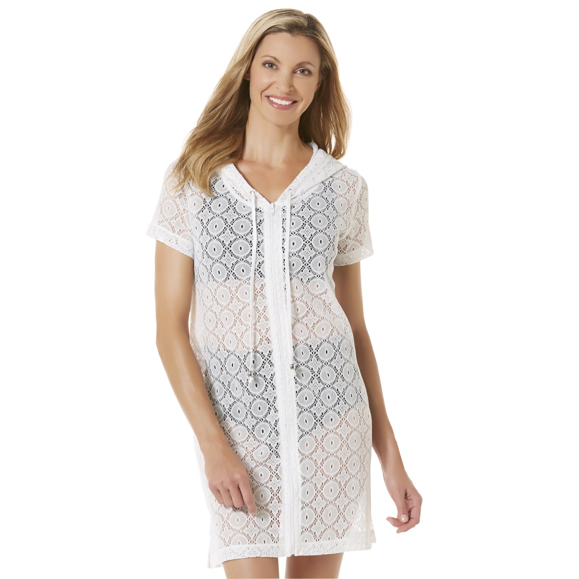 Jaclyn Smith Women's Crochet Swim CoverUp