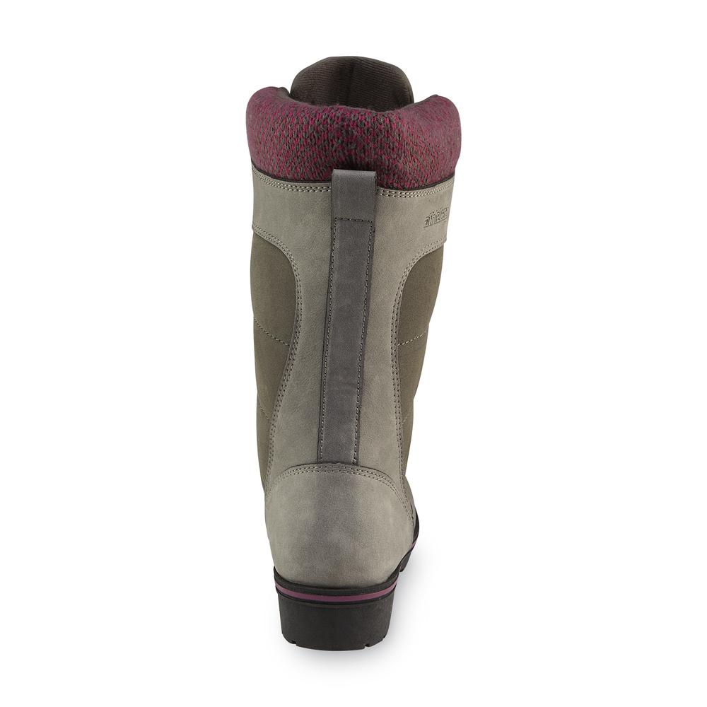 Athletech Women's Alexa Gray/Purple Mid-Calf Cold Weather Boot