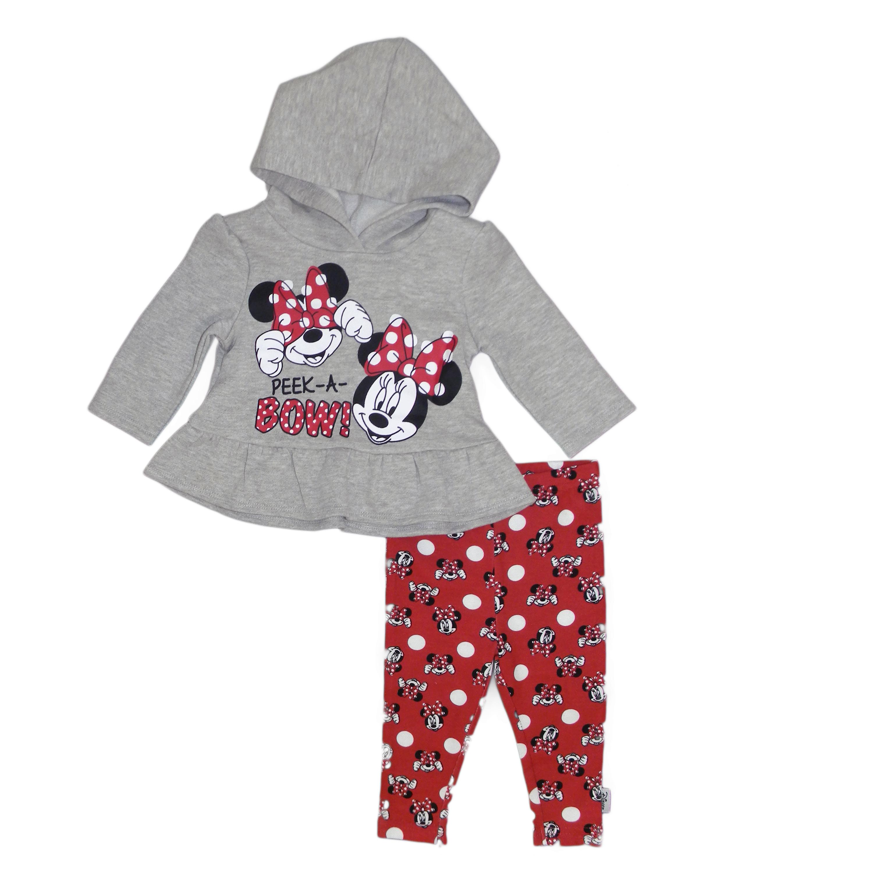 Disney Minnie Mouse Newborn & Infant Girl's Graphic Hoodie & Knit Pants - Peek-A-Bow