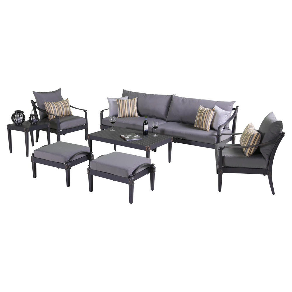 RST Brands Astoria 8pc Sofa & Club Chair Deep Seating Group in assorted colors