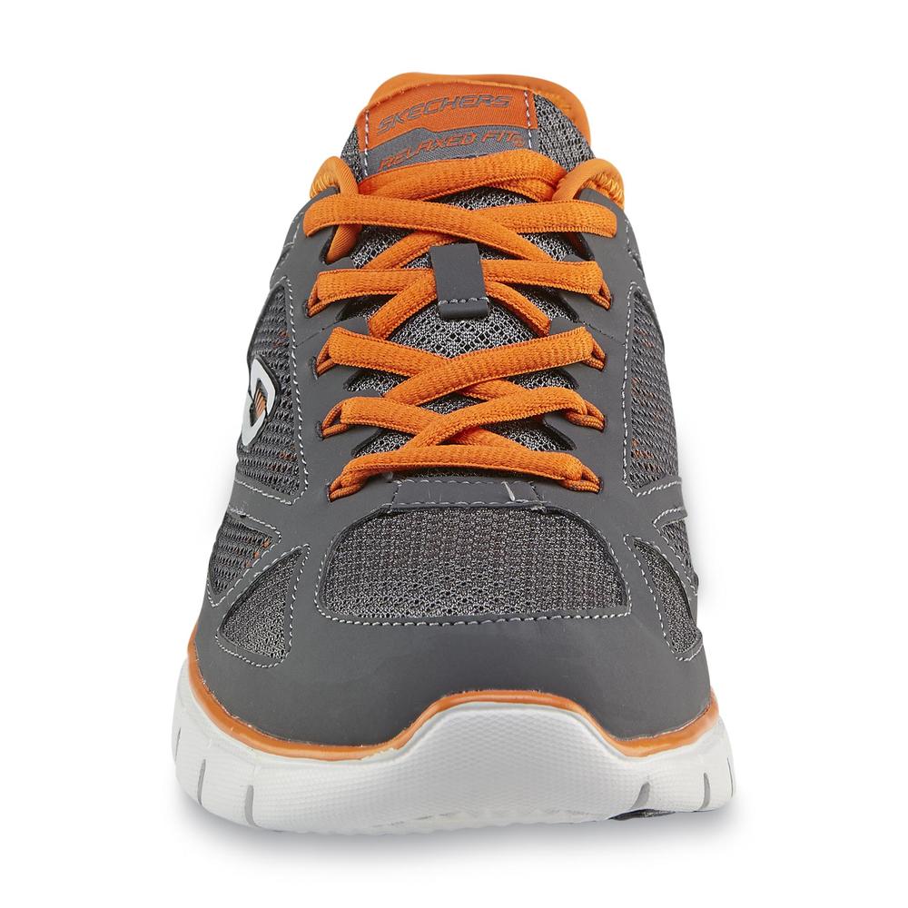 Skechers Men's Life Force Gray/Orange Athletic Shoe