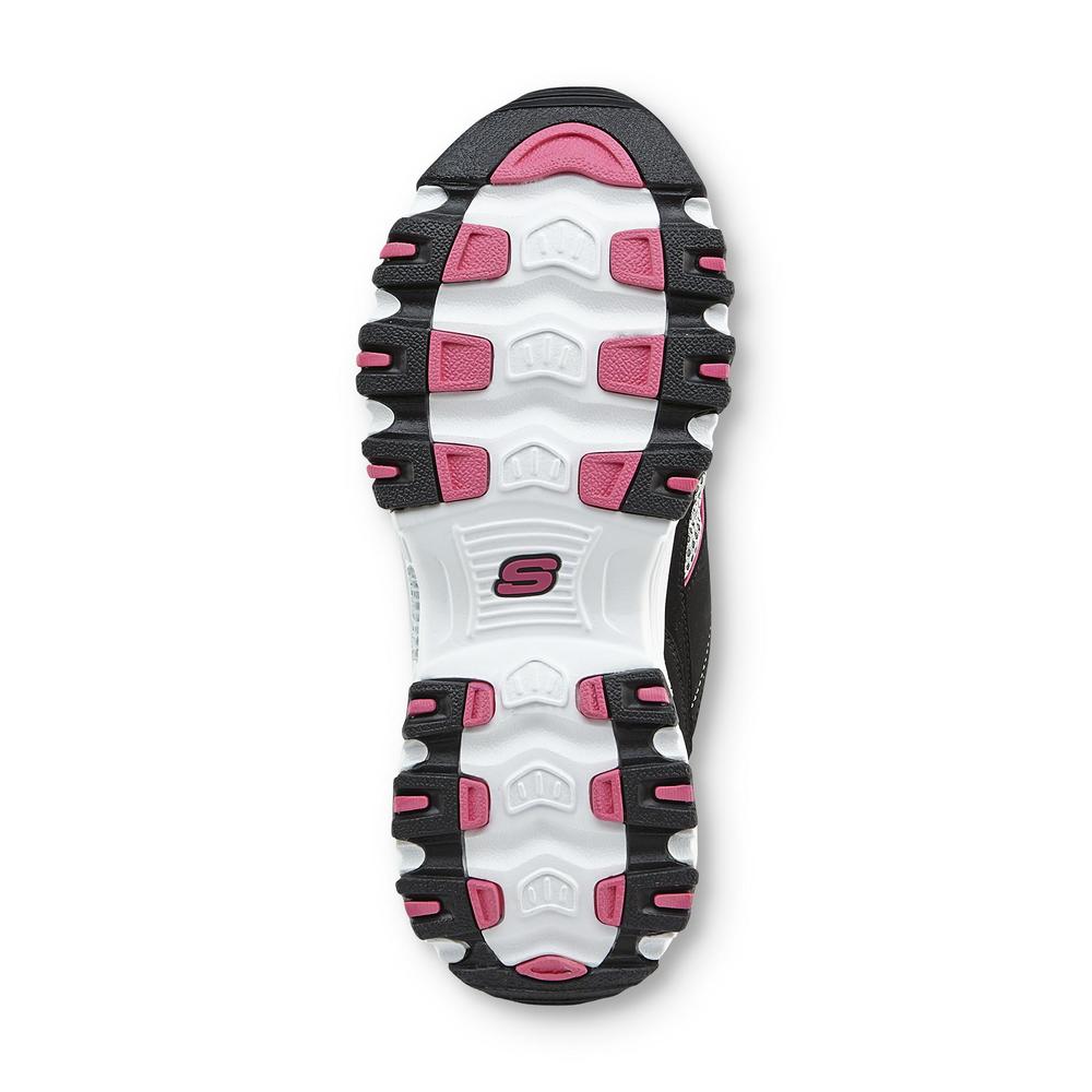 Skechers Women's D'Lites Life Saver Black/Gray/Pink Athletic Shoe - Wide Width Available