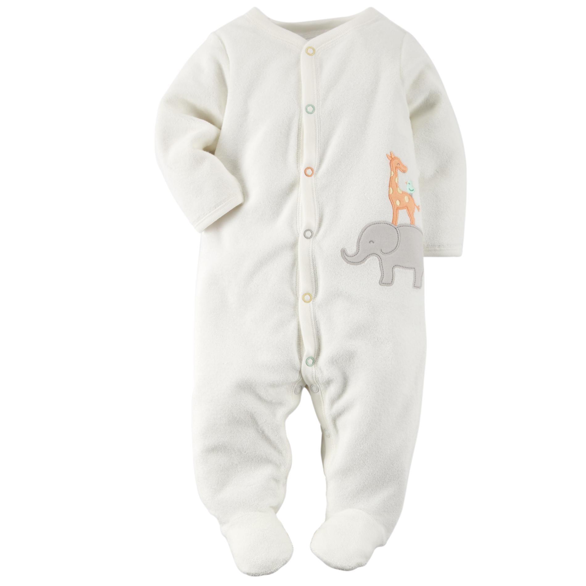 Carter's Newborn Footed Sleeper Pajamas - Elephant & Giraffe