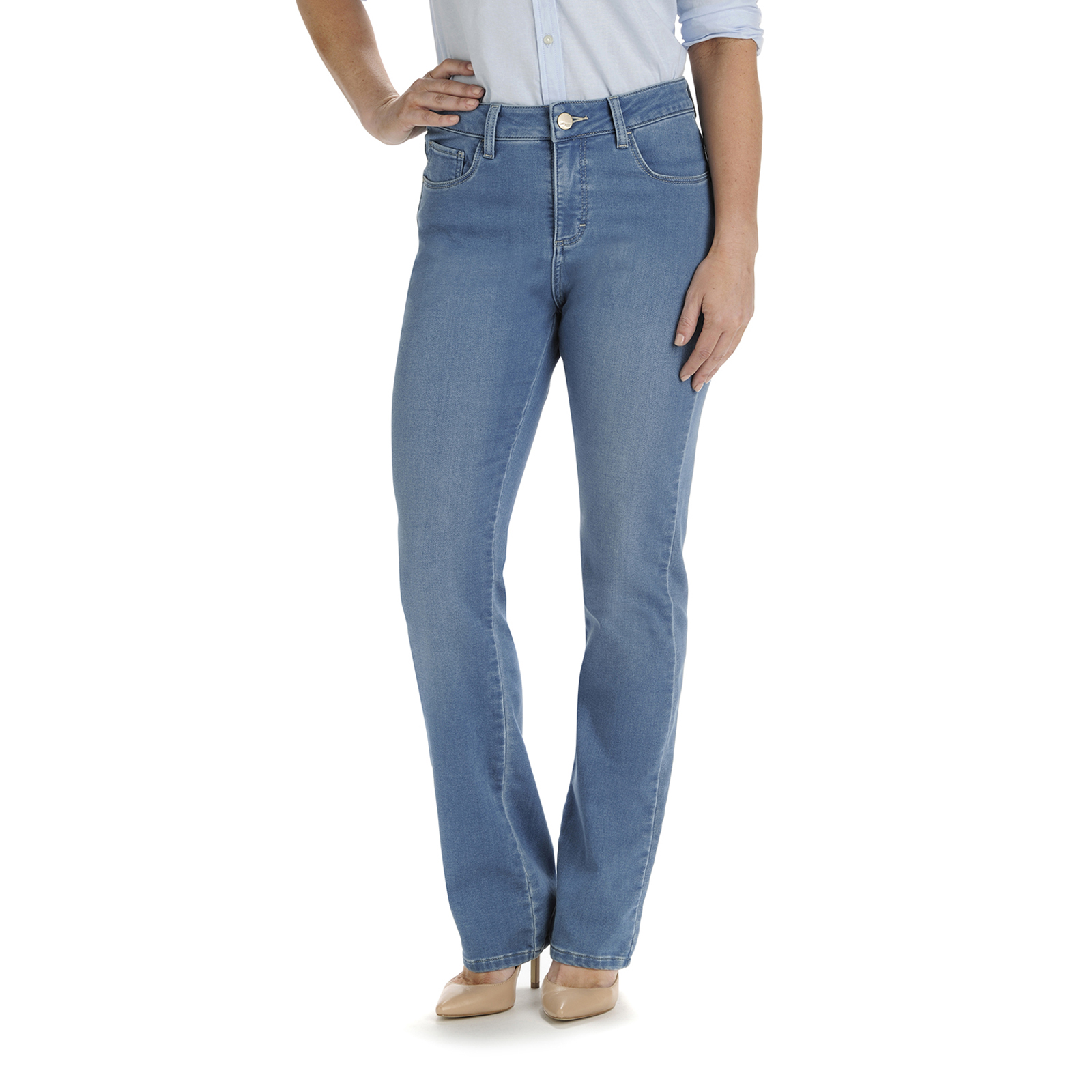 LEE Women's Classic Fit Sophie Straight Leg Knit Jeans