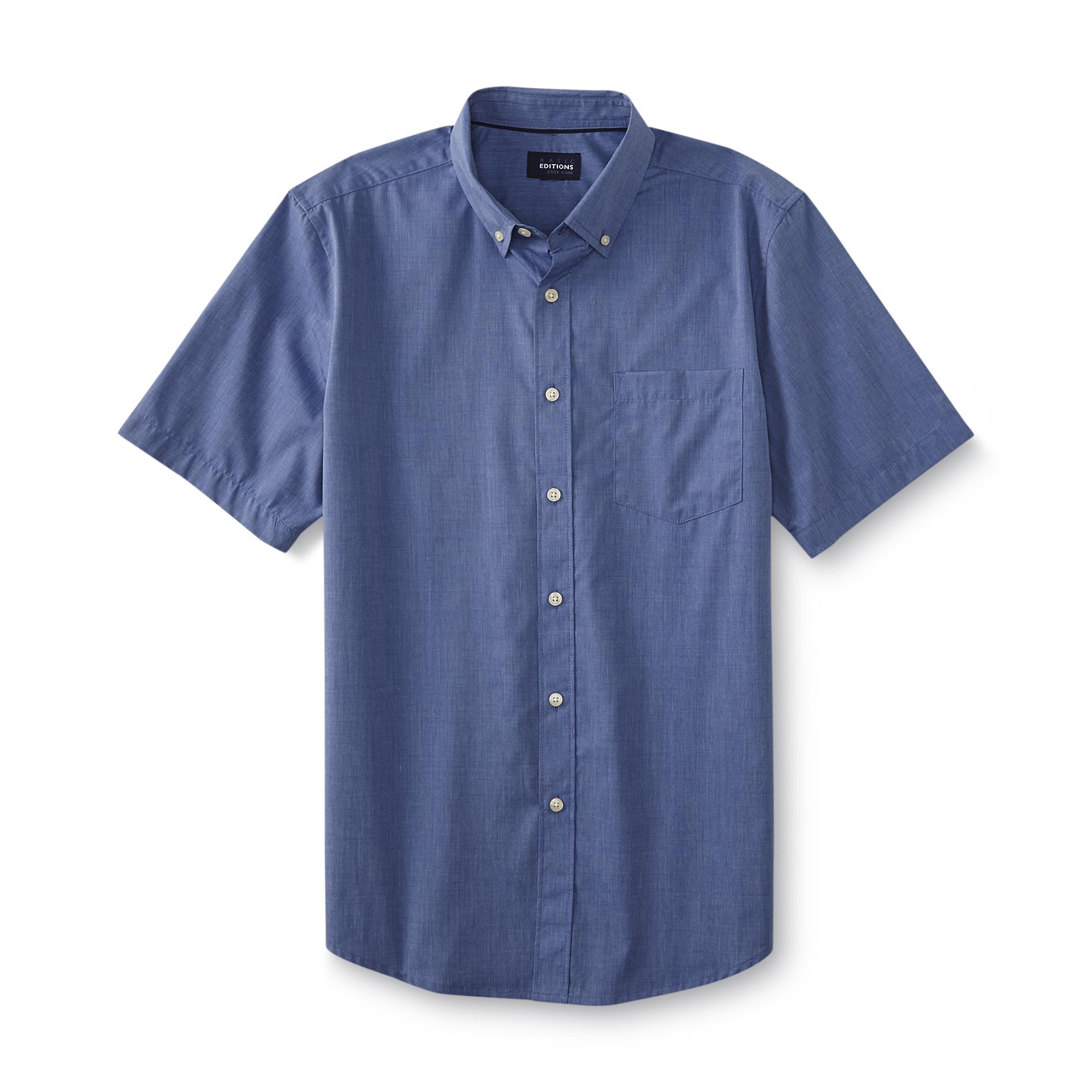 Basic Editions Men's Big & Tall Easy Care Short-Sleeve Shirt