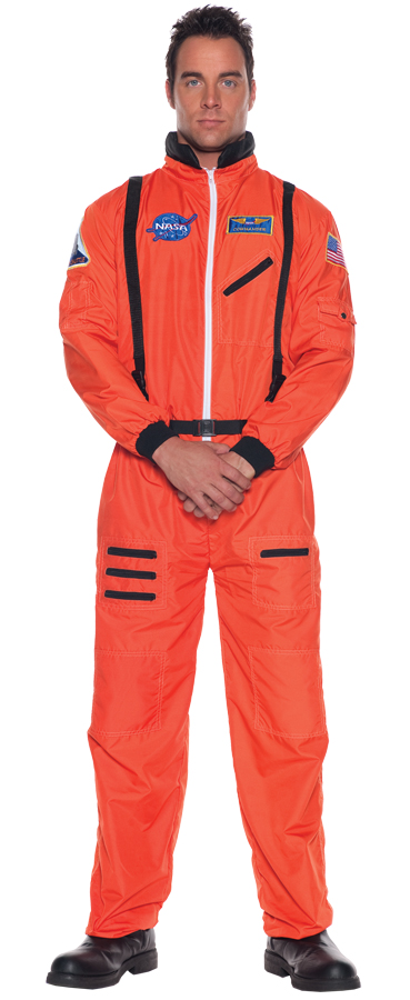 Men&#8217;s Orange Astronaut Costume