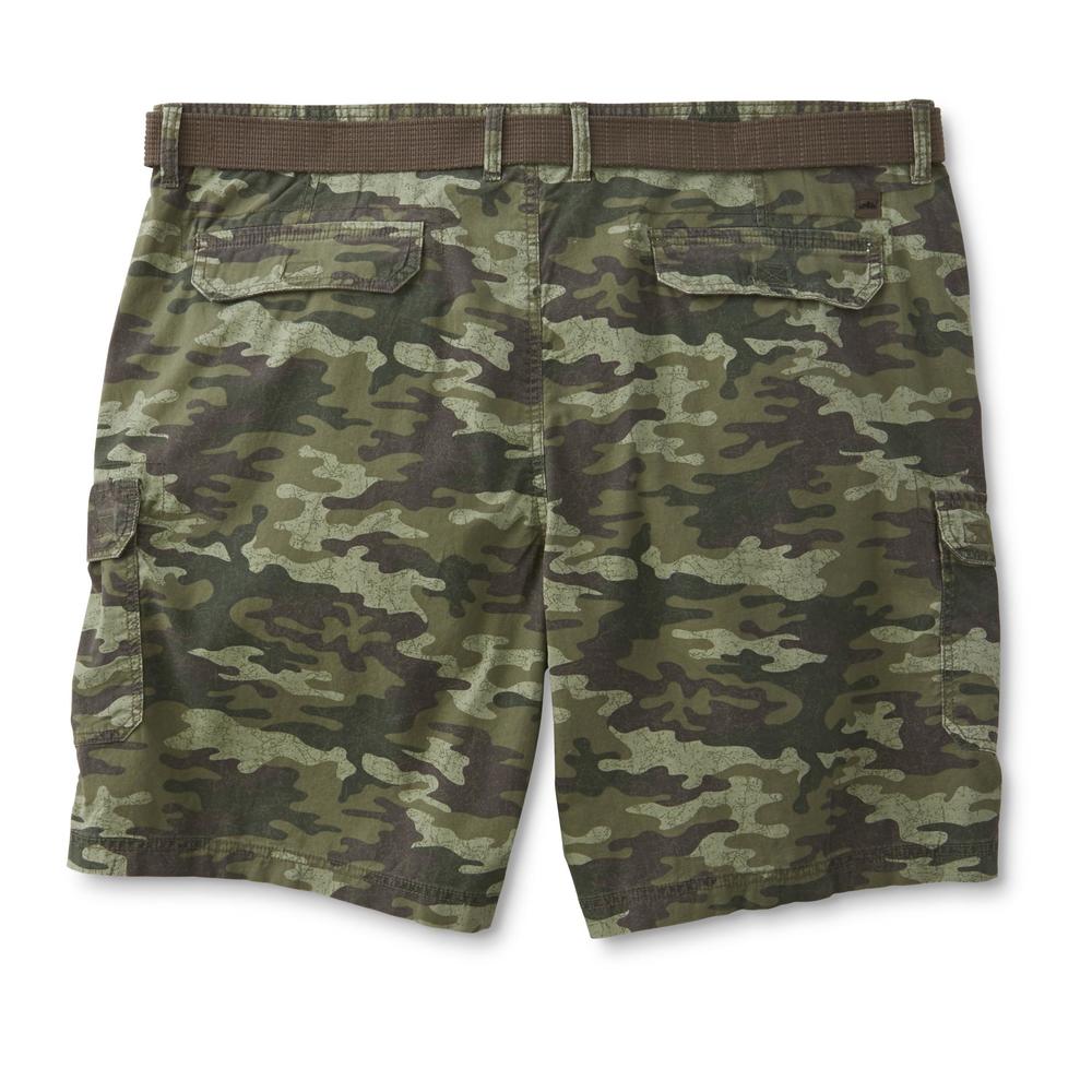Northwest Territory Men's Big & Tall Belted Cargo Shorts - Camouflage