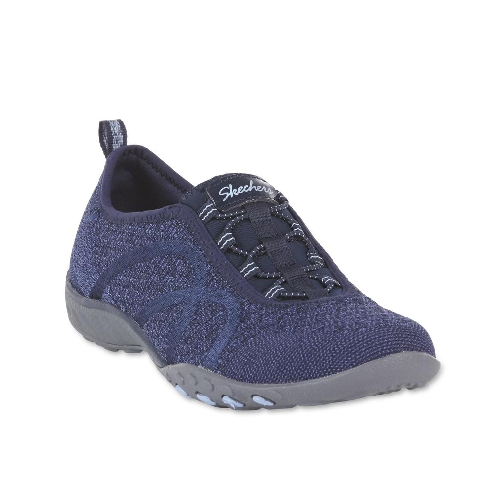Skechers Women's Relaxed Fit Fortune-Knit Sneaker - Blue