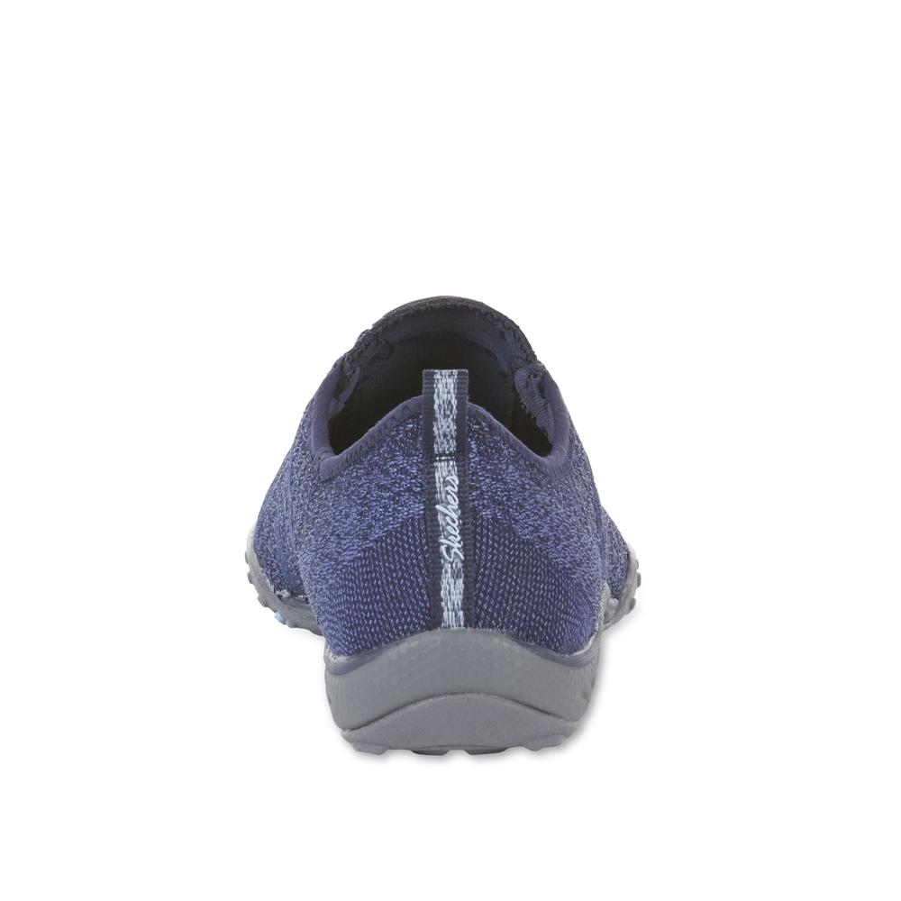 Skechers Women's Relaxed Fit Fortune-Knit Sneaker - Blue