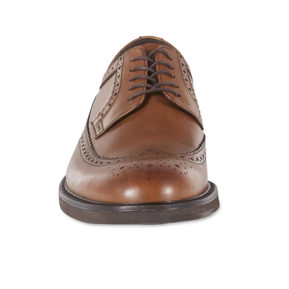 Thom McAn Men's Trevor Wingtip Oxford Dress Shoe - Brown