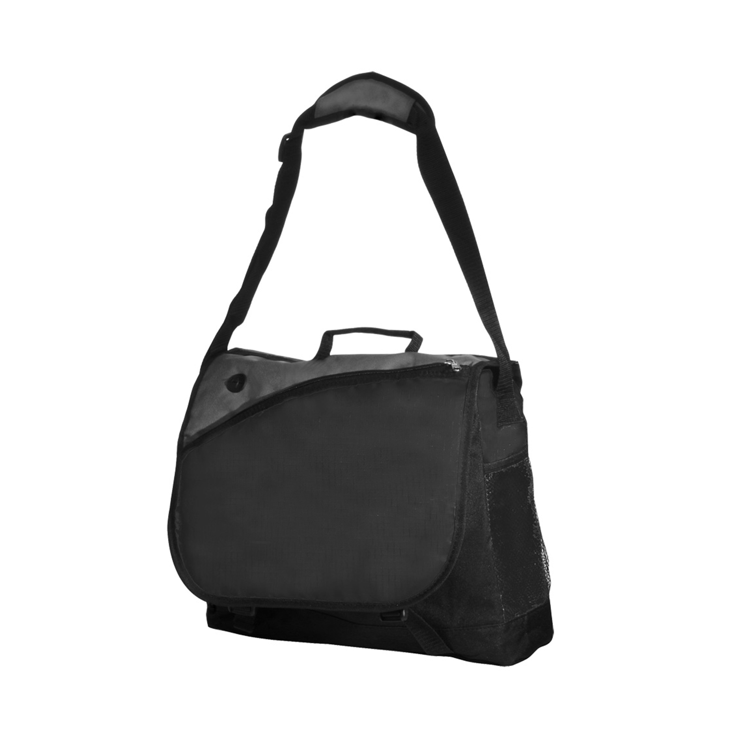 Natico 2-Tone Messenger Bag, Blue And Black And Gray Natico 2-Tone Messenger Bag, Blue And Black And Gray