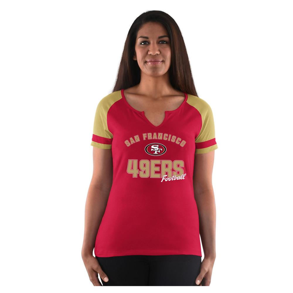 NFL Women's V-Neck Graphic T-Shirt - San Francisco 49ers