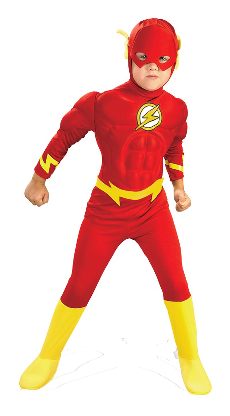 DC Comics Boys Flash Deluxe Muscle Halloween Costume