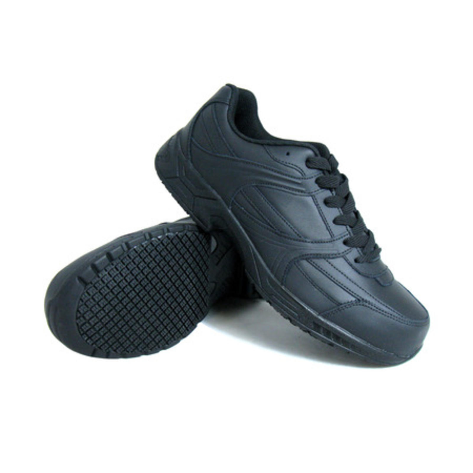 Genuine Grip Men Slip-Resistant Steel Toe Jogger Work Shoe #1011 - Black
