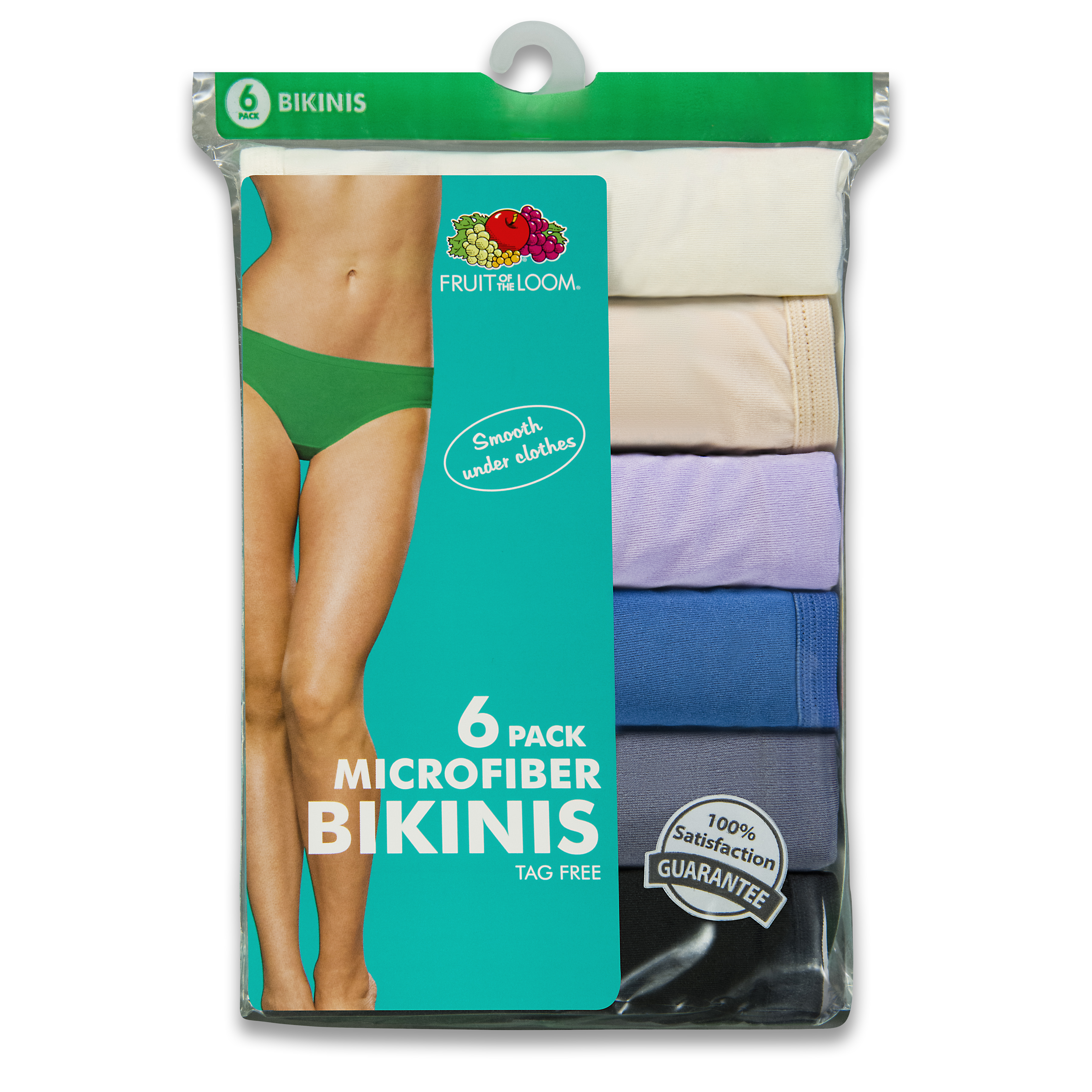 Fruit of the Loom Women's Plus 6-Pack Microfiber Bikini Briefs - Online Exclusive
