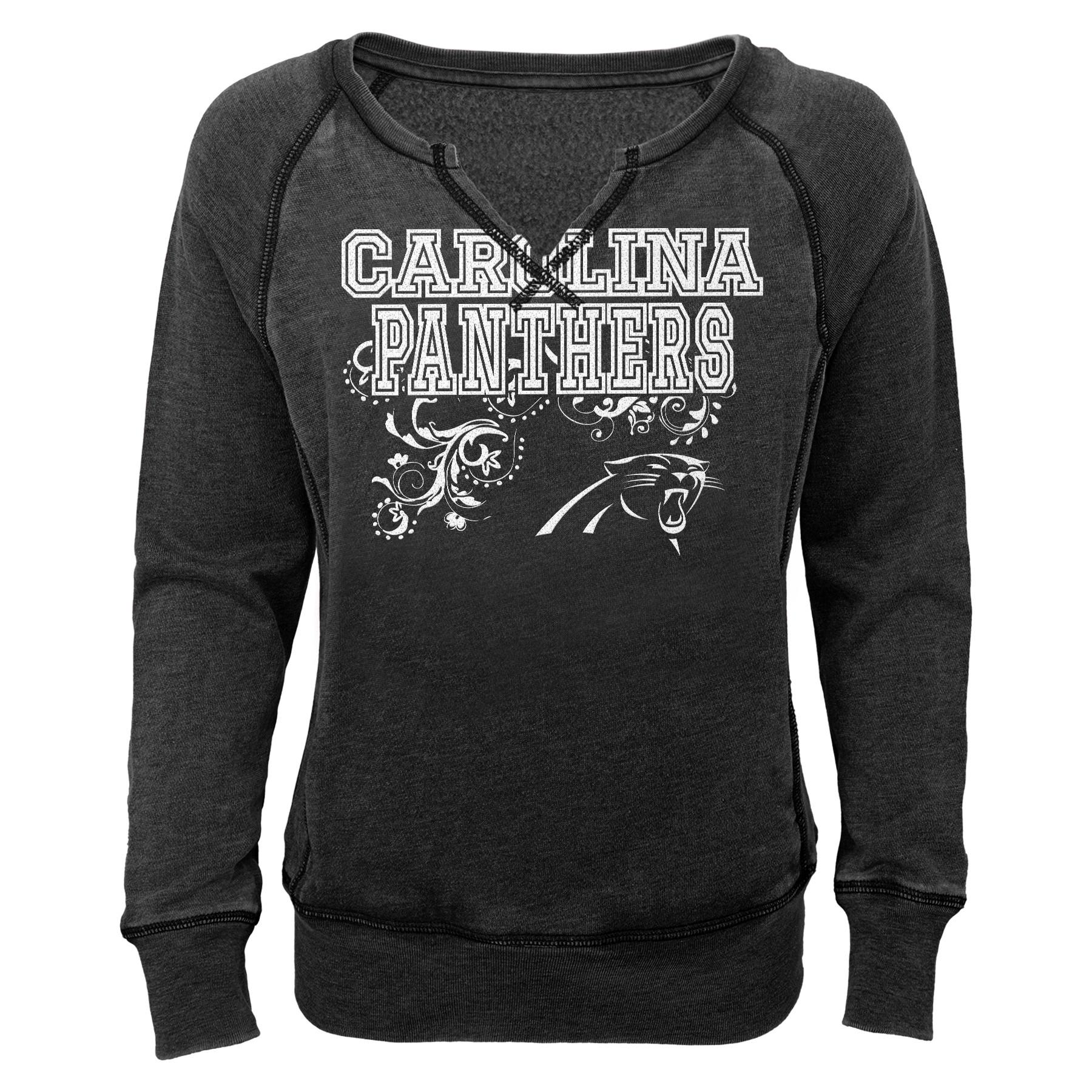 NFL Women's Raglan Sweatshirt - Carolina Panthers