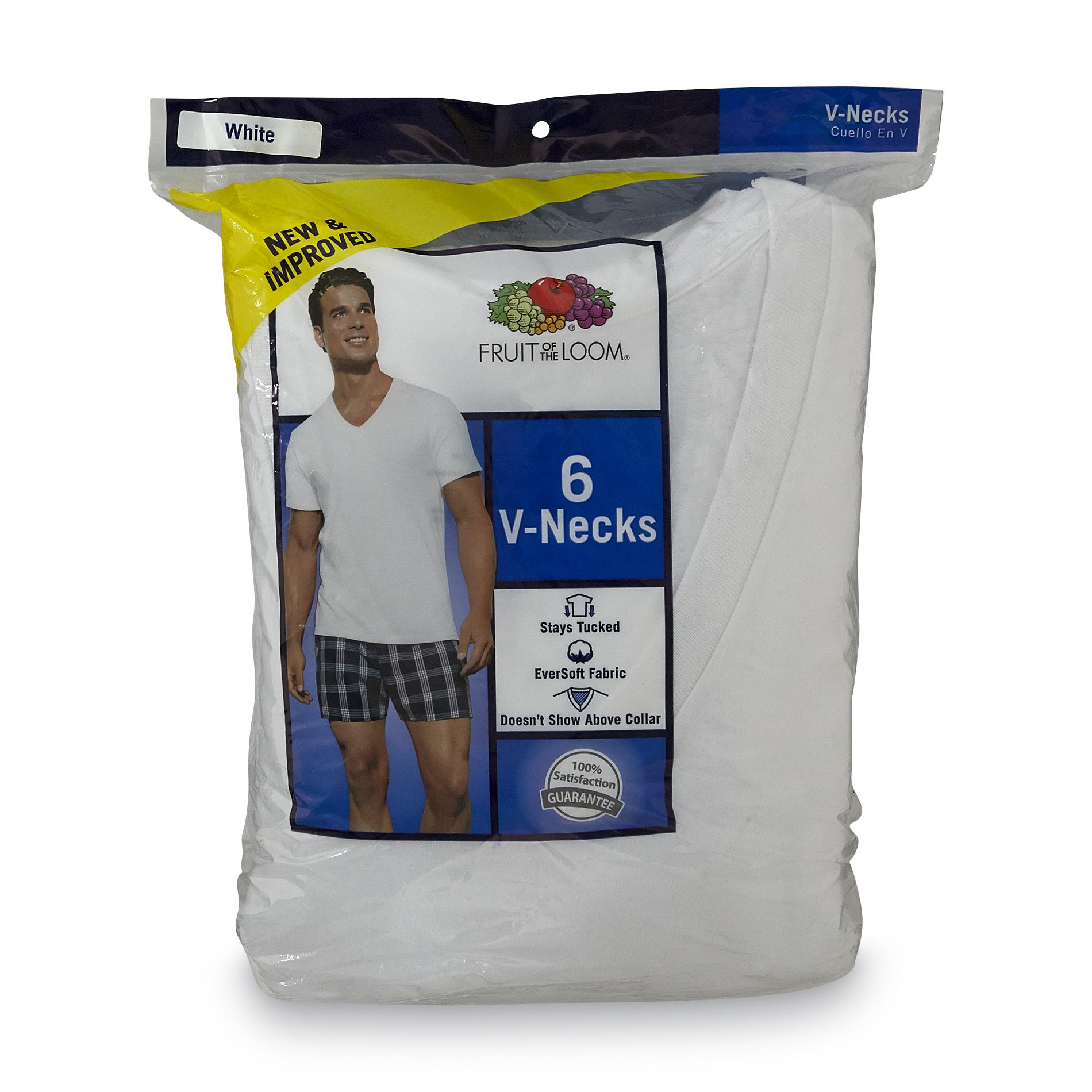 Fruit of the Loom Men's 6-Pack V-Neck T-Shirts