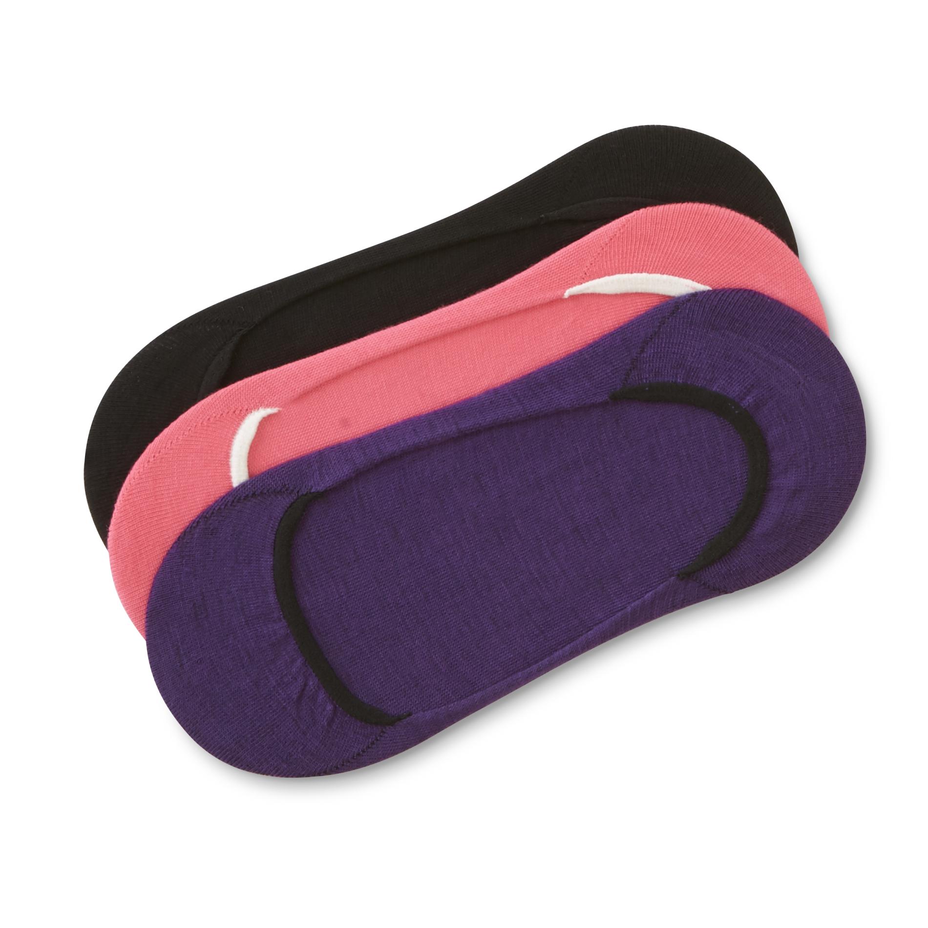 Joe Boxer Women's 3-Pairs Liner Socks, Size: 9-11, Multi-color Joe Boxer Women's 3-Pairs Liner Socks, Size: 9-11, Multi-color
