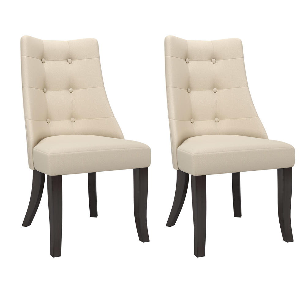 CorLiving Antonio Button Tufted Dining Accent Chairs, Set of 2