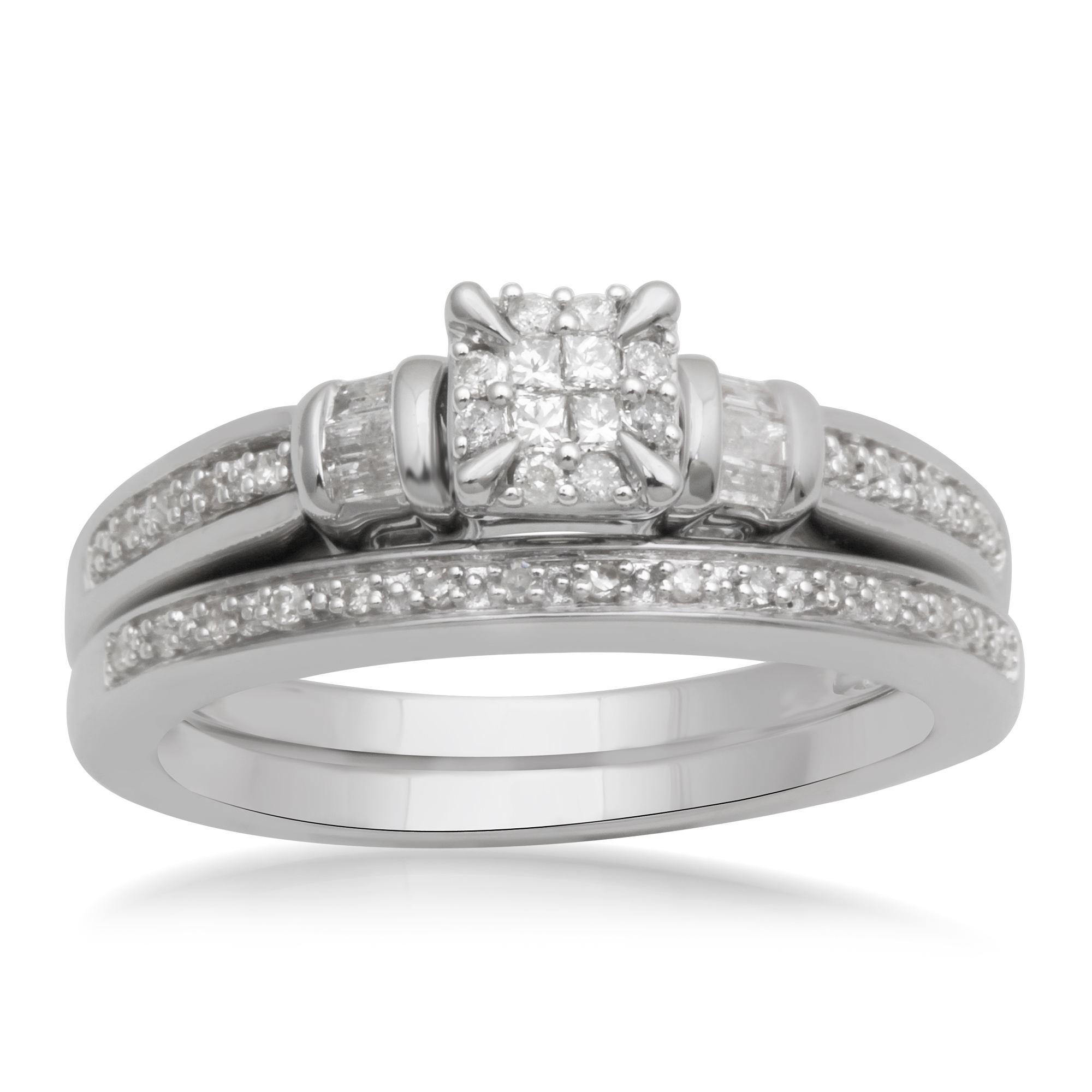 1/4 CTTW Sterling Silver Diamond Ring