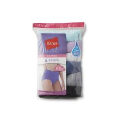 Hanes Women's 6-Pack Tagless Brief Panties