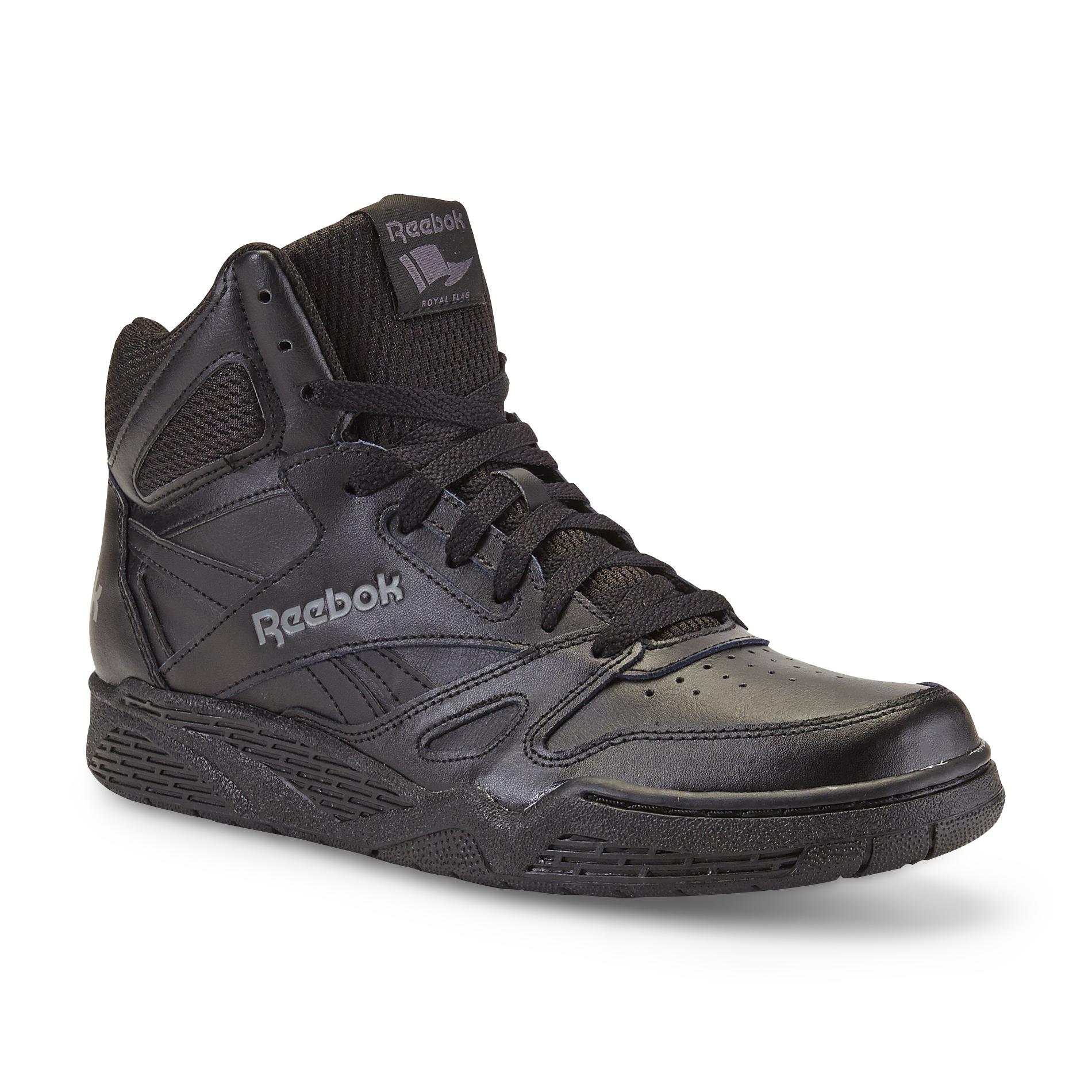Reebok Men's Royal BB4500 Leather High-Top Basketball Shoe - Black ...