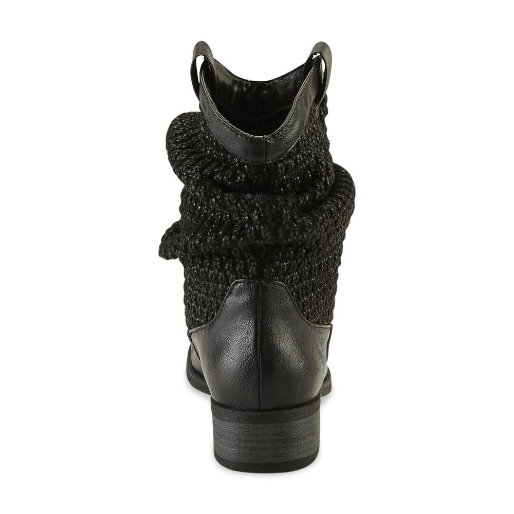 Qupid Women's Gigi Black Slouchy Boot