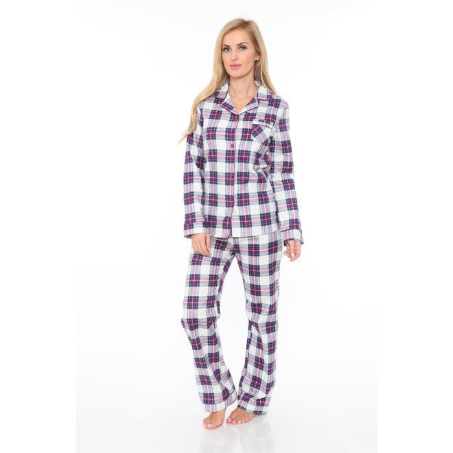 White Mark Women's Flannel Pajama Set - Clothing - Women's Clothing ...