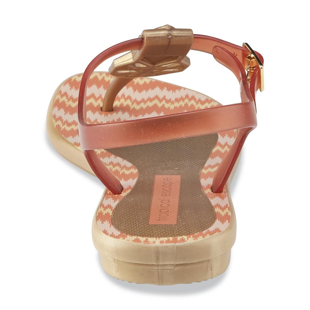 Tropical Escape Women's Jetty Orange/Gold Slingback Sandal