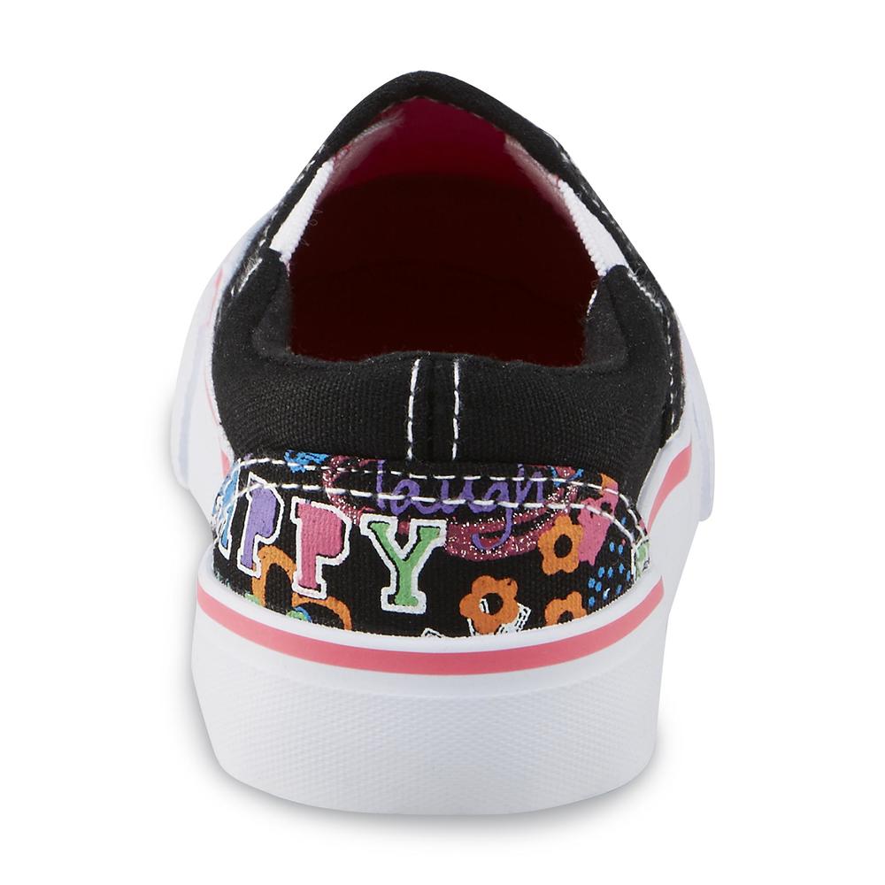 Canyon River Blues Toddler Girl's Lil Maddie Black/Multicolor/Graffiti Slip-On Shoe