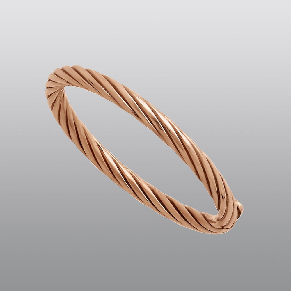 True Gold 14kt Polished Spiral Twist Ring - Size 8