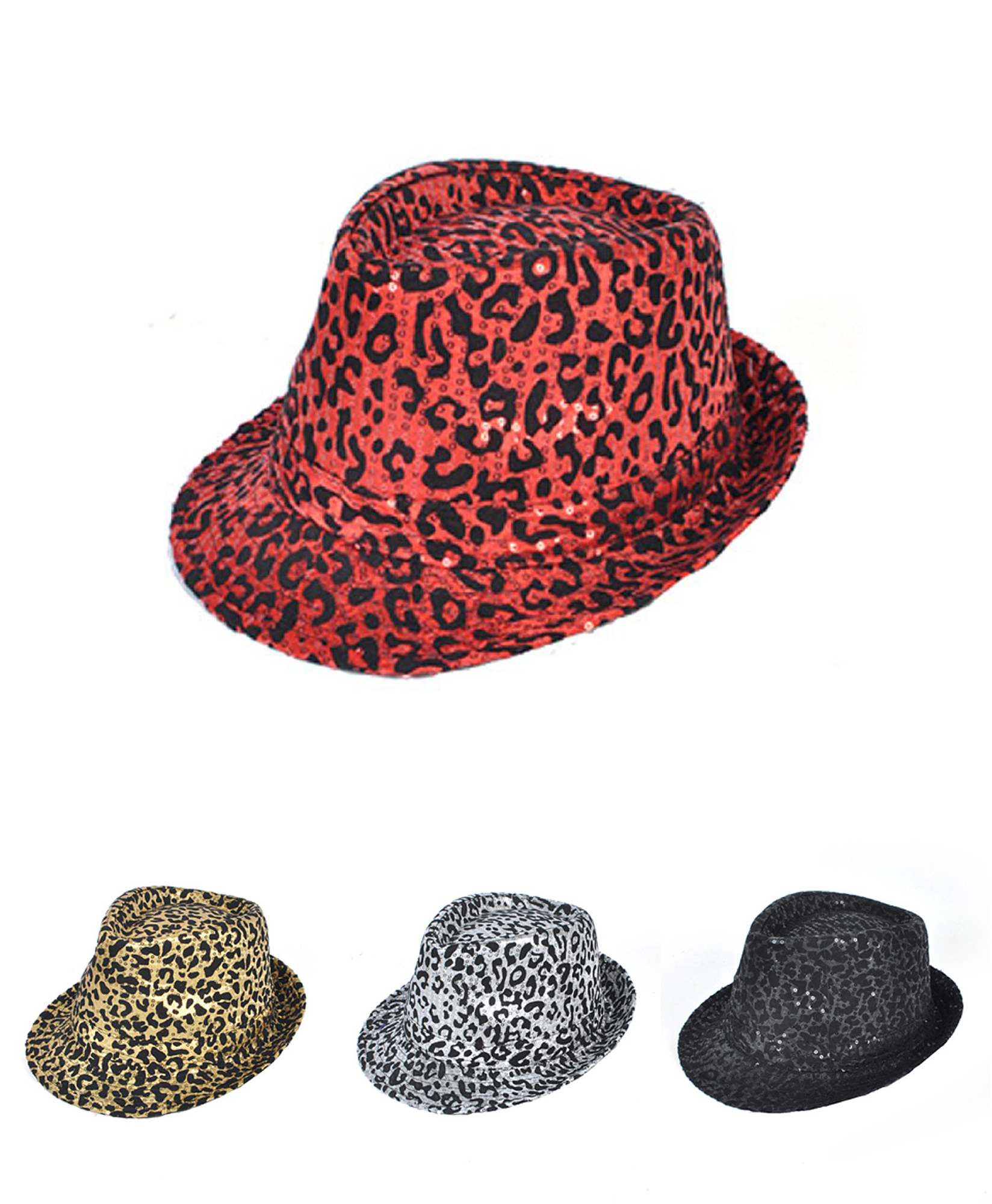 Nollia Exotic Leopard Pattern Fedora Hat
