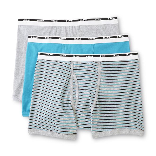 Gildan Men's 4Pack Boxer Briefs Striped & Solid