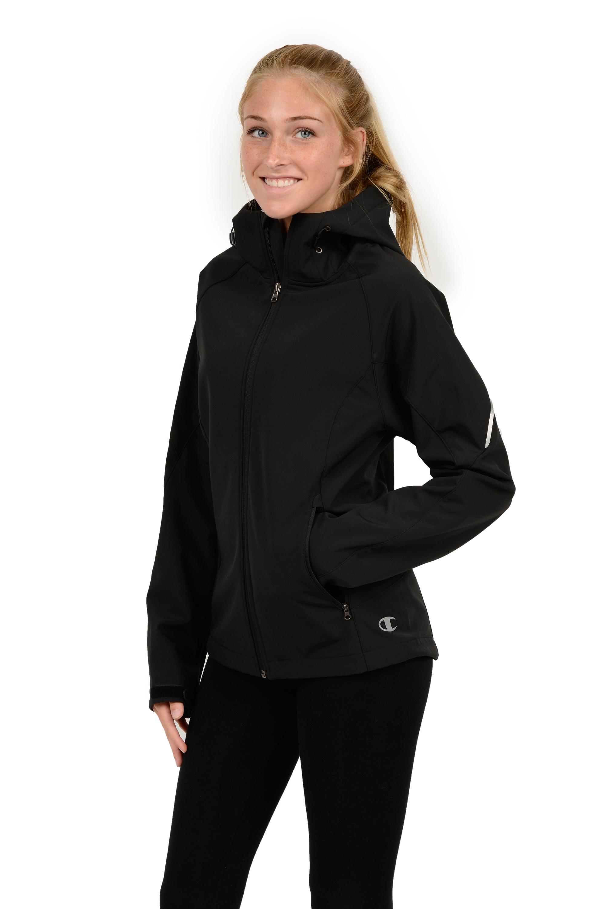 Champion Women's Hooded mock neck soft shell