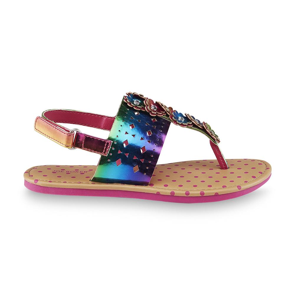 Joe Boxer Toddler Girl's Sonora Rainbow Embellished Thong Sandal