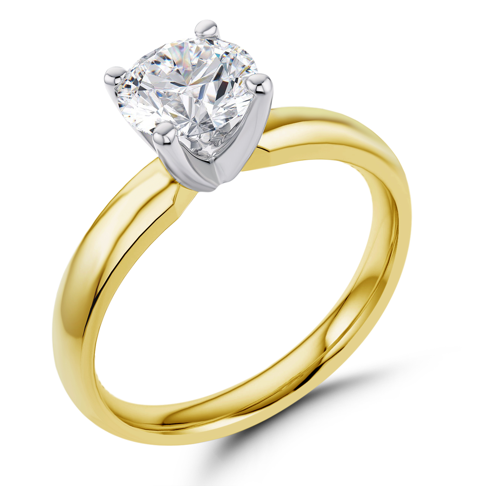 Tradition Diamond GIA Certified 3/4 CT T.W Round Diamond Solitaire Engagement Ring in 14K Yellow Gold