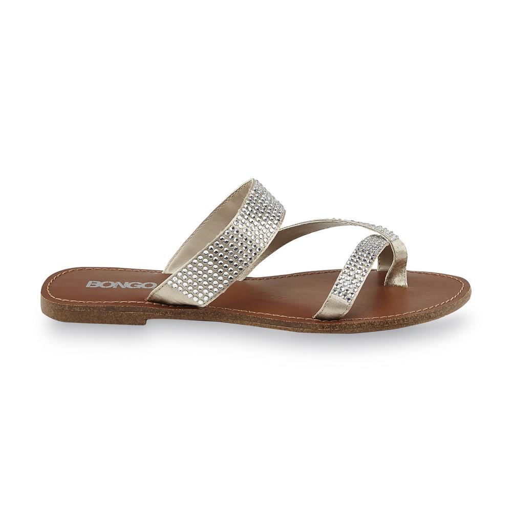 Bongo Women's Cayo Silver/Embellished Flat Sandal