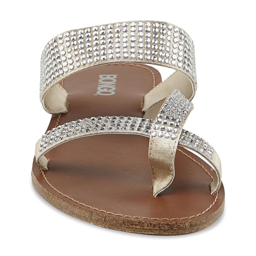 Bongo Women's Cayo Silver/Embellished Flat Sandal