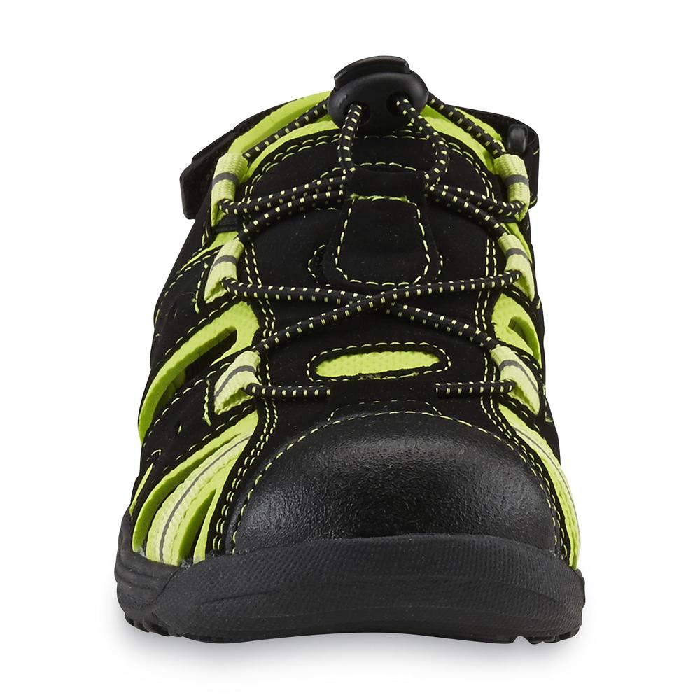 Route 66 Boy's Otto Black/Neon Green Athletic Sandal