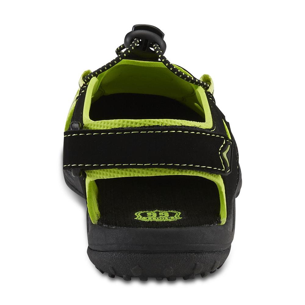 Route 66 Boy's Otto Black/Neon Green Athletic Sandal