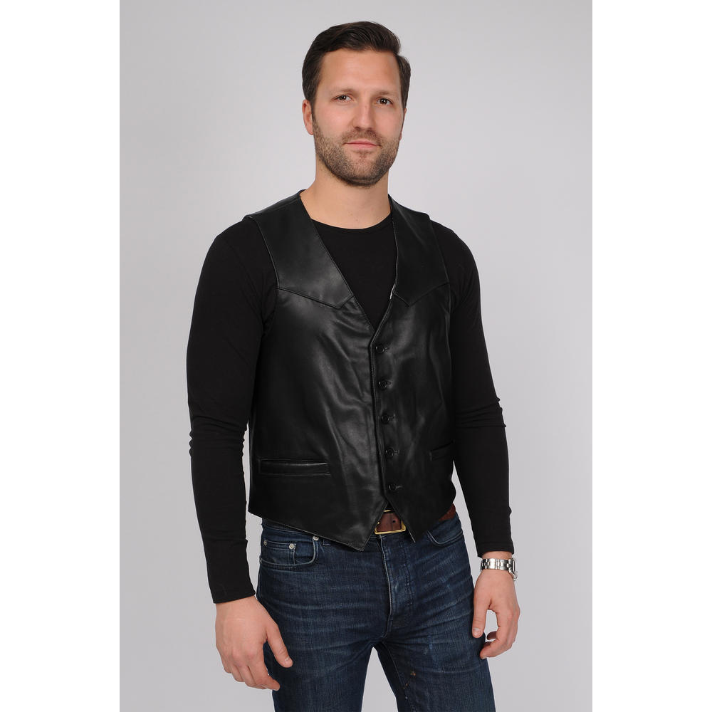 Excelled Men's Big and Tall Lambskin Vest - Online Exclusive