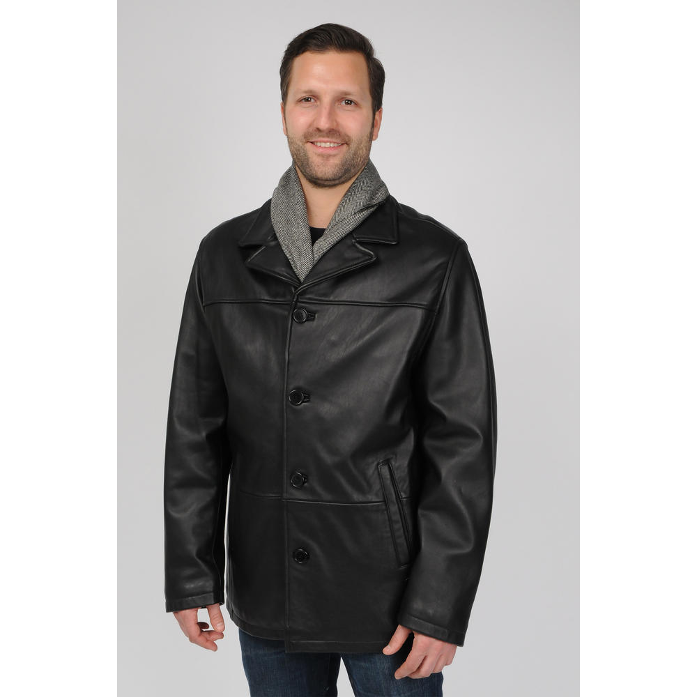 Excelled Men's Big and Tall Lambskin Car Coat- Online Exclusive