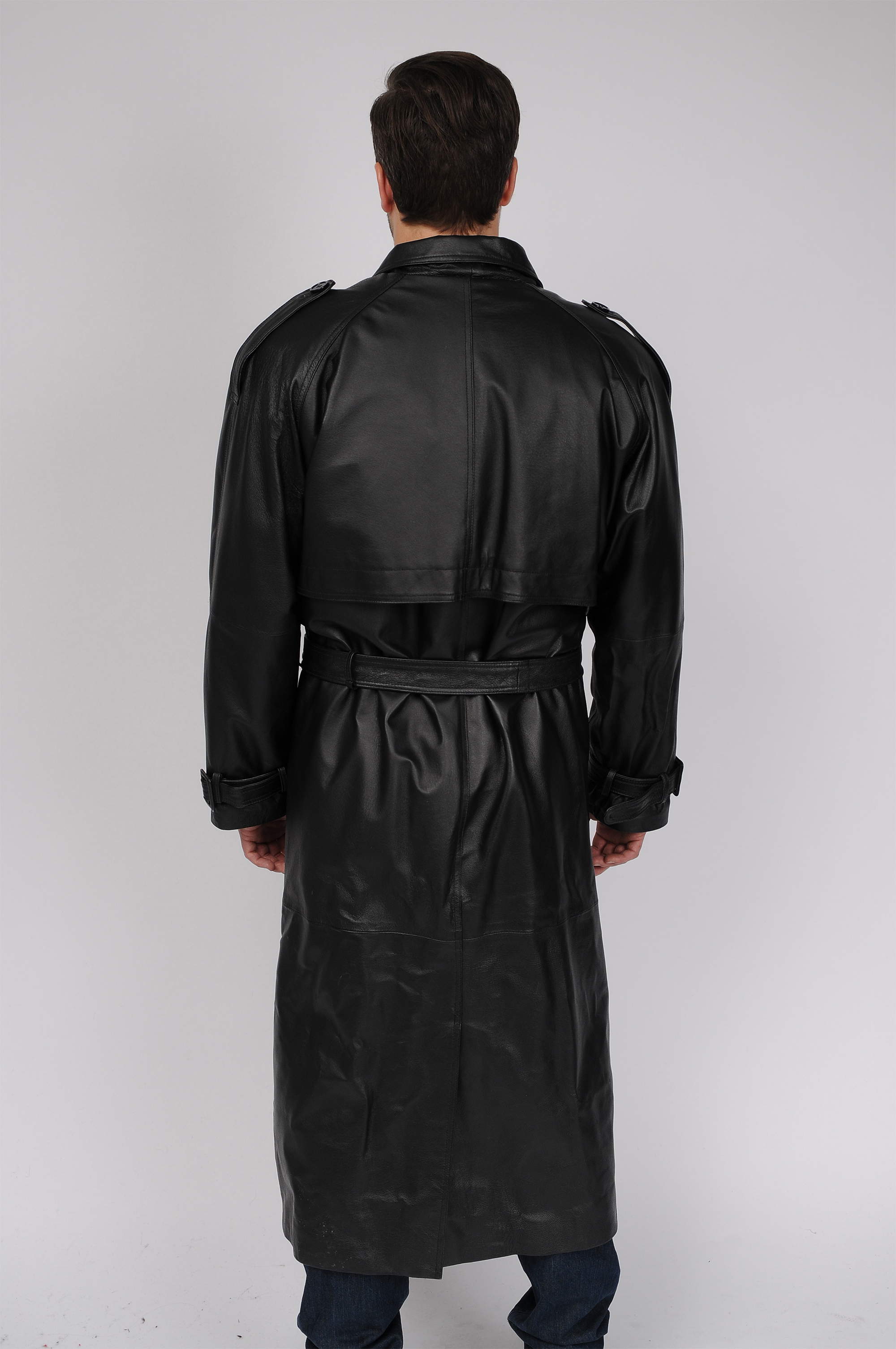 Big and tall leather trench coat clearance