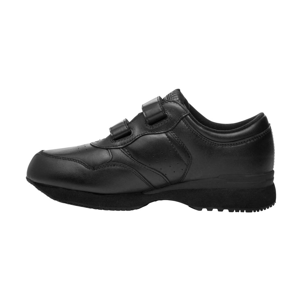 Propet Men's LIFE WALKER STRAP Black Walking shoe-Wide widths available