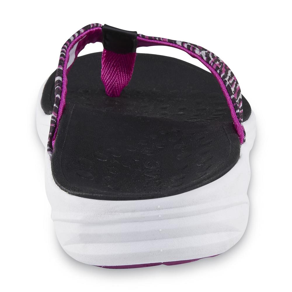 Vionic Women's Kapel Black/Purple Thong Sandal
