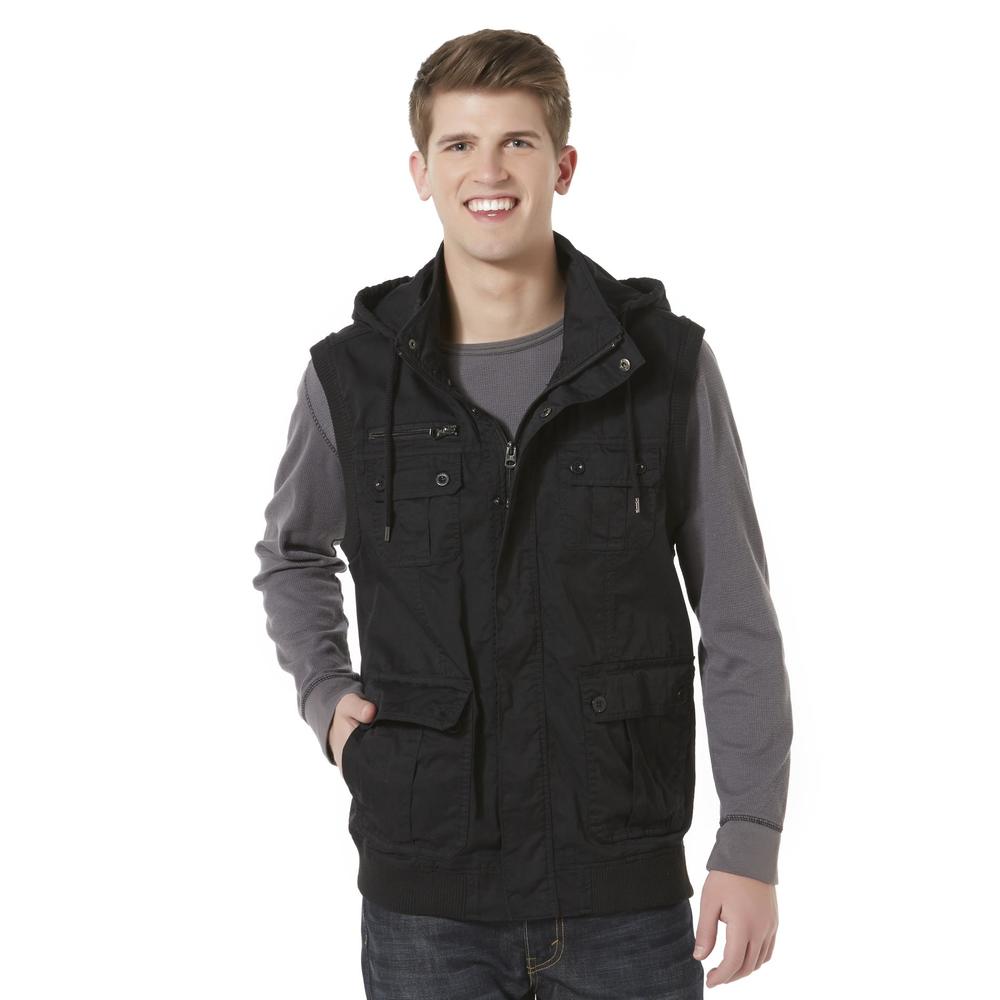 Southpole Young Men's Cargo Hoodie Vest