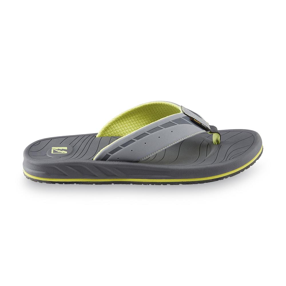 Amplify Men's Glide 2 Gray/Yellow Flip-Flop Sandal