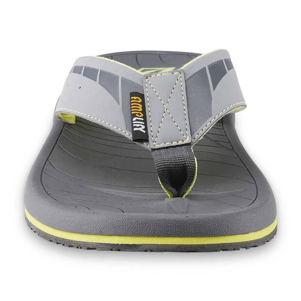 Amplify Men's Glide 2 Gray/Yellow Flip-Flop Sandal
